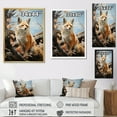 thumbnail image 4 of Designart "Observer Pastoral Fox Wilderness wall art II" Animals Floater Framed Wall Art Print, 4 of 7