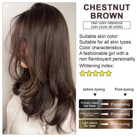 Hair Coloring Cream Hair Plant Tea Color Cover Gray Hair Natural Cover Up 260ml