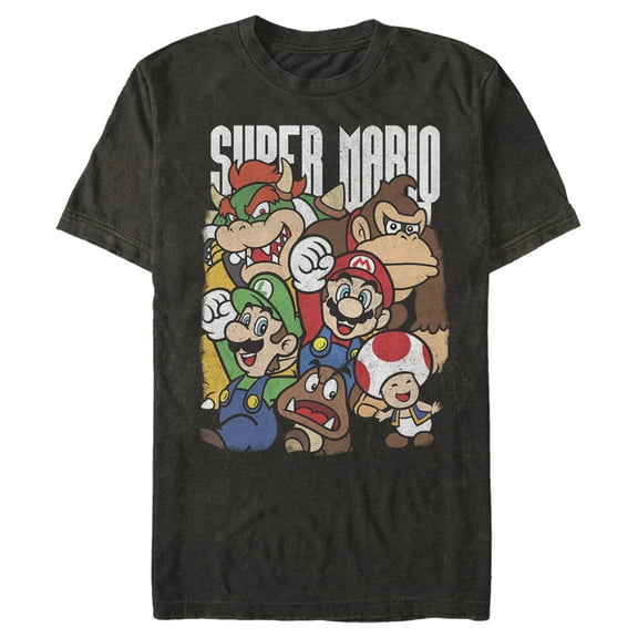 Men's Nintendo Super Mario Party Graphic Tee Black Small