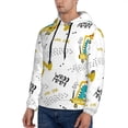 thumbnail image 3 of Bingfone Dinosaur On Excavator Men'S Drawstring Hoodie Long Sleeve Pocket Sweatshirts-4x-Large, 3 of 9