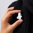 thumbnail image 5 of Mini White Ghost Shaped Halloween Decorative Badge Brooch, Lightweight Cute Spooky Accessory, Lovely Pin Ornament for Clothing Backpack Bag Holiday Party Outfit Matching, 5 of 8