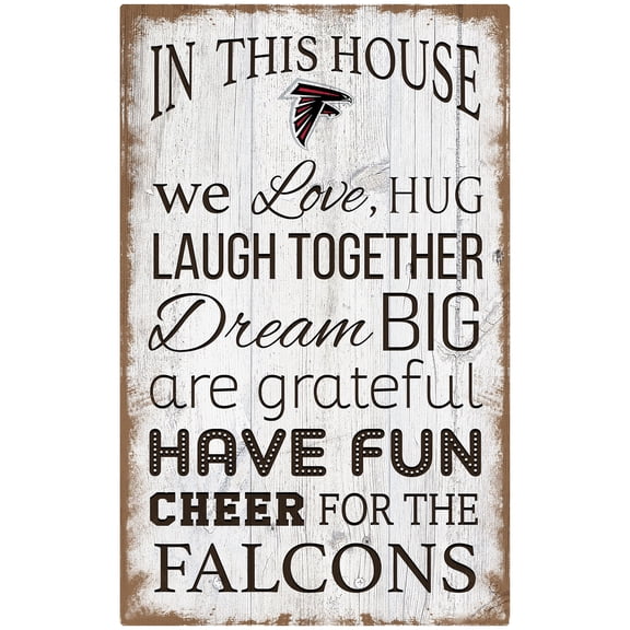 Atlanta Falcons 11'' x 19'' Team In This House Sign