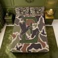 thumbnail image 5 of meiyoeat Camouflage Duck Initial E Bed Sheets For Boys,Country Farmhouse Hunting Themed Full Size Sheets,4pcs,1 Flat Sheet,1 Fitted Sheet and 2 Pillowcases, 5 of 6