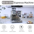 thumbnail image 2 of Professional 20 Bar Expresso Machine – Built-in Grinder. 30 Grind Settings – Milk Frother. PID Temp Control. 2.8L Tank – Ideal for Latte. Cappuccino, 2 of 8