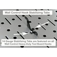 thumbnail image 5 of Wall Control Garage Storage Rack Lawn & Garden Tool Organization Wall Mount Organizer - Easy to Install 64 Inch Wide Durable Gray Metal Pegboard Set (Grey Pegboard), 5 of 10