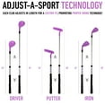 thumbnail image 4 of Franklin Sports Kids Golf Set - Youth Adjustable Plastic Golf Club Set - Kids Plastic Golf Set with Bag and Balls - Adjustable Length Clubs for Toddlers - Pink, 4 of 8