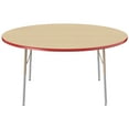 thumbnail image 3 of ECR4Kids 60in Round Premium Thermo-Fused Adjustable Activity Table Maple/Red/Sand - Standard Swivel, 3 of 4