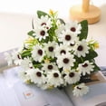thumbnail image 6 of Artificial Chrysanthemum Daisy Bouquet - 30cm Silk Flowers for Wedding Centerpieces, Home Decor & Event Arrangements, Simulated Green Plants, 6 of 6