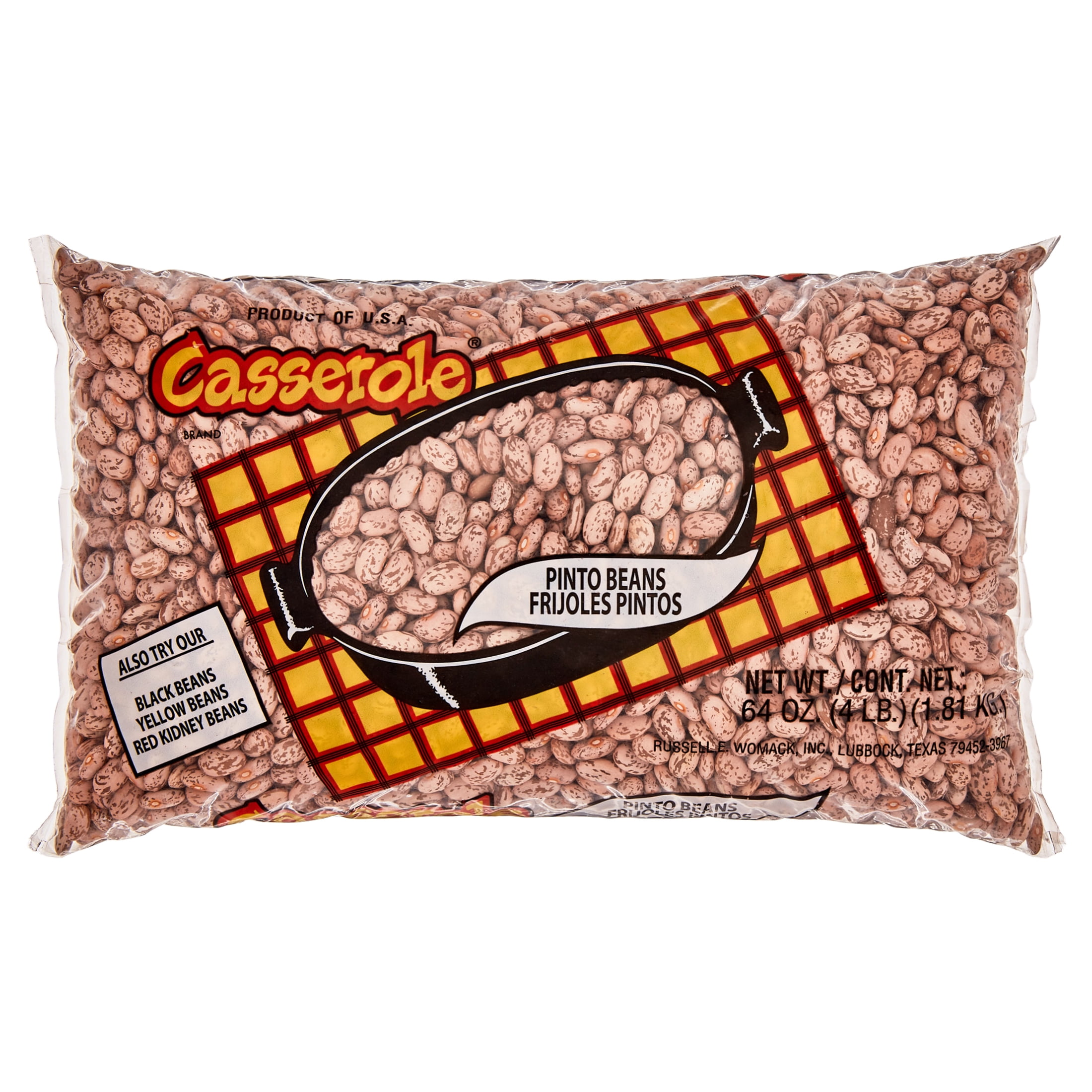 (2 pack) Casserole 4 lb Pinto Beans. Tree Nut-Free and Peanut-Free