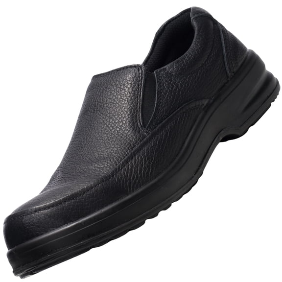 Alpine Swiss Arbete Mens Work Shoes | Slip Resistant Genuine Leather | Non Slip Loafers | All Day Comfort | Easy Slip On