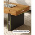 thumbnail image 5 of Rustic Coffee Table with Solid Fir Wood Top and Sturdy Black Base, 5 of 7