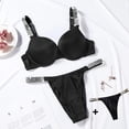 thumbnail image 5 of Sujetador Victoria's rhinestone De Tres Piezas + Bragas + Tanga, 5 of 5