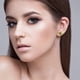 thumbnail image 5 of 1 par de pendientes florales brillantes para mujer, pequeños pendientes tipo botón, joyería de moda para mujer, pendientes con forma de flor, pendientes modernos para mujer, 5 of 8