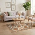 thumbnail image 3 of ODIKA 4'x6' Ultra-Soft Area Rug, Grain Annual Ring Border Concentric Rings Stump Cross Section Playful Expressive None Washable, Bare feet friendly, Silk-Touch for Bedroom Home office, 3 of 7
