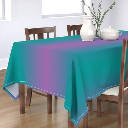

Tablecloth Ombre Gradient Fade Teal Purple Winter Summer Cotton Sateen