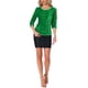 thumbnail image 2 of Blusas de fiesta y club de terciopelo con lentejuelas Allegra K para mujeres, con corte y mangas cortas, talla XL, color verde, 2 of 6