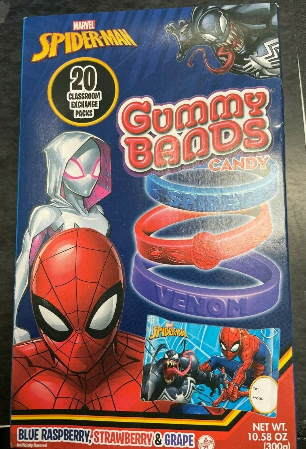 Marvel Valentine's SpiderMan Gummy Bands 10.58oz/20ct