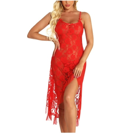 Ruimatai Women s Plus Size Clearance Lace Lingerie Sleepwear Lace Bra Set Plus Size Lingerie Lace Bow Nightwear Sleepwear Pajamas Nightwear S-6XL
