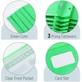 thumbnail image 4 of - Plastic Folders with Pockets and Prongs, 24 Pack, Letter Size, Green, Flexible Plastic Folders with Prongs, Clear Front Pocket and Card Slot, 4 of 6