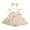 Beige, variant on FOCUSNORM Newborn Girl Outfit Tie-up Sleeveless Sequined Stars Romper Dress with Bow Hairband Summer Clothes