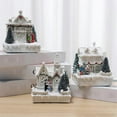 thumbnail image 4 of Christmas Scene Village Town Winter Snow Village LED Light Decoration Gift Holiday Desktop Decoration A, 4 of 5
