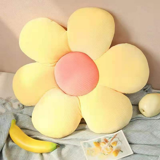 Cojín de asiento con almohada de flores para el suelo, bonita decoración de habitación para niñas, adolescentes, almohada de flores para leer y descansar, almohada cómoda para niños brillar Juguete
