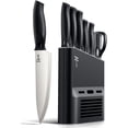 thumbnail image 1 of Kitchen Knife Set with Block, 7 Pieces Chef Knife Set with Knives, Scissor, Block for Meat, 1 of 7