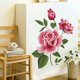 thumbnail image 4 of Mural de flores de rosas de Ludlz, calcomanías de pared, 4 of 5