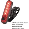 thumbnail image 2 of Paquete de 4 luces traseras Led para bicicleta, luces traseras ultrabrillantes para bicicleta, retroiluminación para casco de ciclismo, estroboscópica de advertencia de seguridad JM JM, 2 of 5