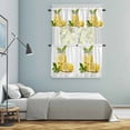 thumbnail image 6 of Summer Yellow Lemon Kitchen Curtains Valances and Tiers Set of 3 Fruit in Bottle Watercolor Texture Tier Curtains and Valance with Rod Pocket for Small Windows, 27.5"x24", 6 of 9
