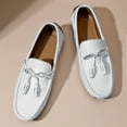thumbnail image 4 of Men's Casual Loafers Slip On Leather Shoes Lightweight Driving Shoes Moccasins Classic Penny Loafer Flats Boat Shoes, 4 of 10