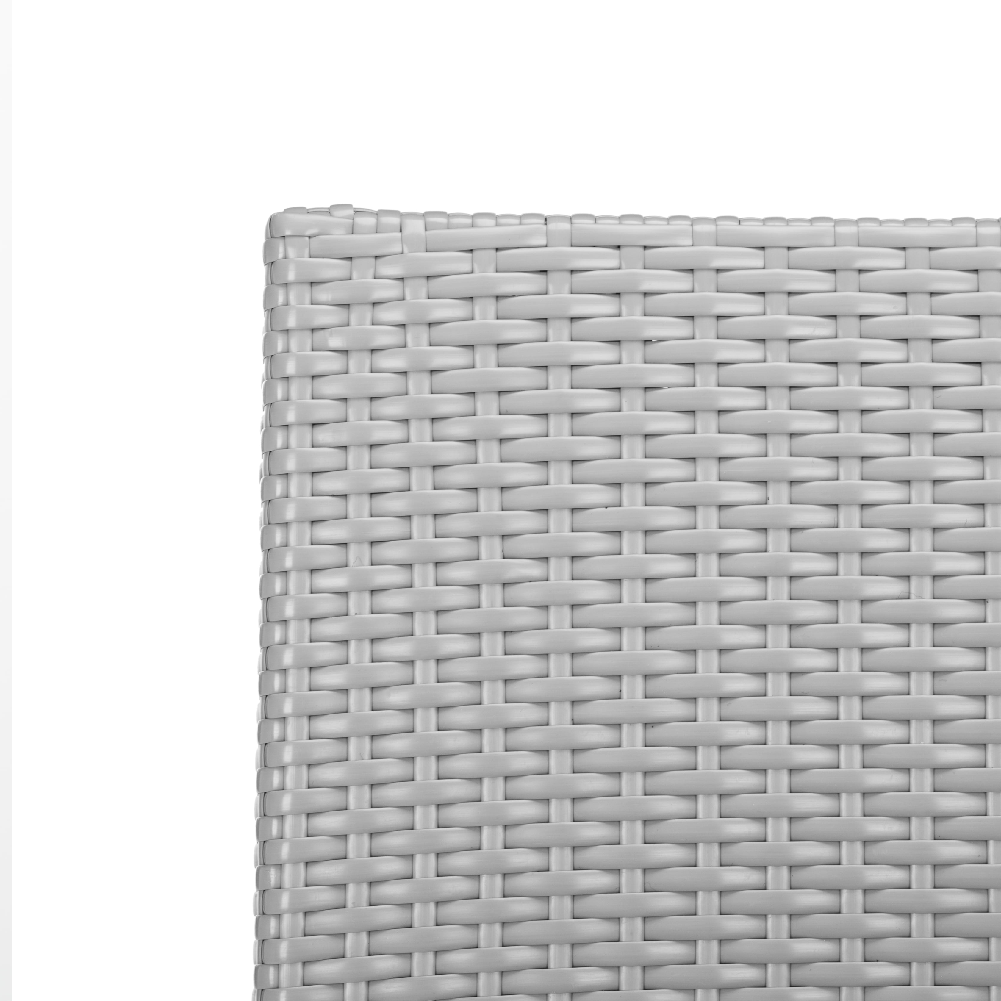SAFAVIEH Bethel Contemporary Outdoor Patio Rattan Bar Stool, Grey