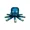 Blue, variant on Minecraft Squid Kids Bedding Glow In the Dark Plush Kids Bedding Plush Pillow Buddy