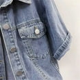 thumbnail image 7 of Uqiangy Oversized Jean Jacket Fall Clothing for Women Jackets for Women Trendy Denim Top Dark Wash Denim Jacket Summer Jackets for Women Womens Clothing Light blue M, 7 of 7