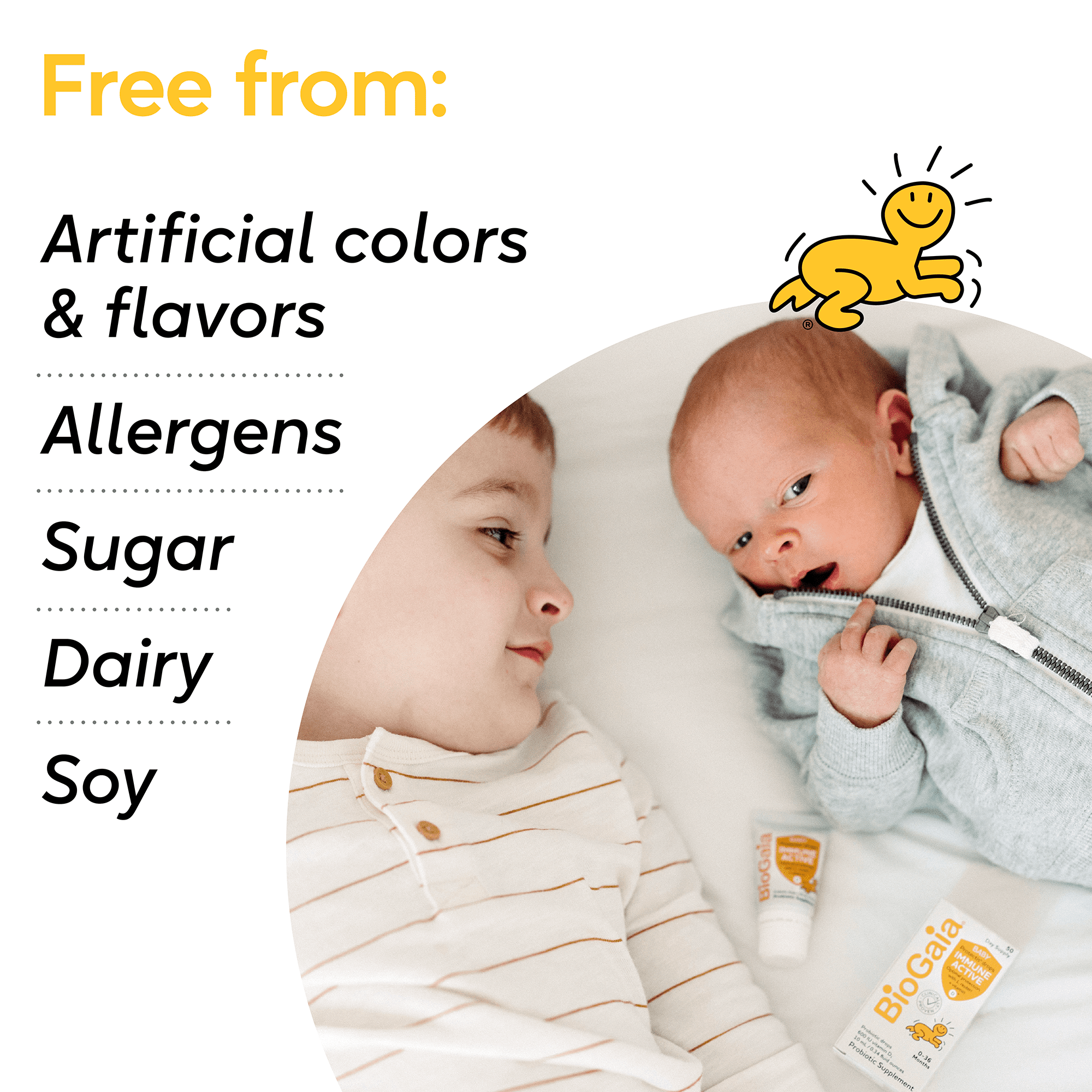 BioGaia Immune Active Baby Probiotic Drops + Vit D | For Digestive & Immune Health | 50-Day Supply