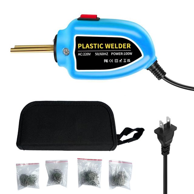 Mistaha 100W High-power Automotive Bumper Repair Plastic Welding Kit - Blue US Plug - Fast Heating - Safety Overheating Protection - LED Light Design