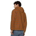 thumbnail image 4 of Naloa Black And Orange Houndstooth Men’s Hoodies, Zip up Hoodie, Sweatshirts,Hoodies for Men Sizes S-3XL-Medium, 4 of 5