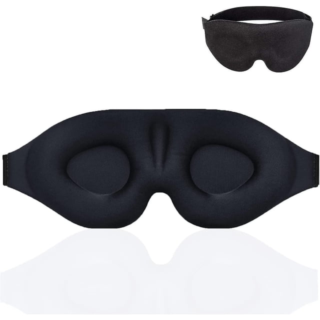 Antifaz para dormir ShuxiuWang 100% Blackout contorno 3D con correa ajustable