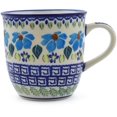 thumbnail image 3 of Polish Pottery 15 oz Mug (Pansy Morning Theme) Hand Painted in Boleslawiec, Poland + Certificate of Authenticity, 3 of 6