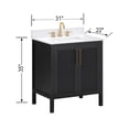 thumbnail image 7 of Avanity Luka-Vs31-Wt Luka 30" Free Standing Single Basin Vanity Set - Black Oak, 7 of 7