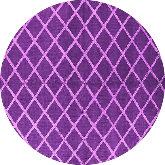 Ahgly Company Indoor Round Oriental Pink Industrial Area Rugs, 8' Round