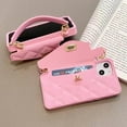 thumbnail image 6 of For iPhone Xs Max Wallet Case ,Crossbody Phone Case with Lanyard Strap Cute Purse Case Flip Credit Card Holder Soft Silicone Girls Lady Handbag Case for iPhone Xs Max Pink, 6 of 15