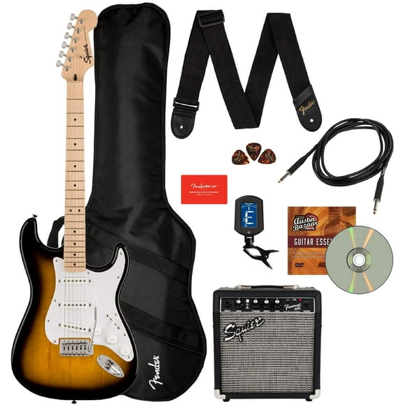 Paquete de guitarra eléctrica Fender Squier Sonic Strat con acceso.