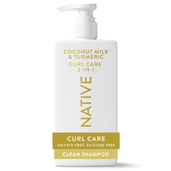 Native Curl Care 2-in-1 Mens Shampoo and Conditioner Coconut Milk and Turmeric 16.5 fl oz