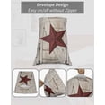 thumbnail image 6 of Texas Star Vintage Queen Pillow Cases Set of 2 - Microfiber Bed Throw Pillow Covers, Red Retro Berry Wooden Decorative Lumbar Pillow Cover with Envelope Closure for Sofa/Travel 20"x30", 6 of 6