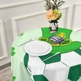 thumbnail image 5 of Coolnut St.Patrick's Day Round Tablecloth, St. Patrick's Day Hat and Football Round Table Cloth Water Resistant Spill Proof Large Table Cover for Family Gathering Dinner, Hotel, BBQ, 60", 5 of 7