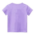 thumbnail image 5 of Ahuyic Summer Toddler Solid Color T-Shirt,Kids Casual Top,Printed Pattern T-shirt With Short Sleeves For Children In The Back Of School Season Round Neck Half Sleeve Casual Versatile Top, 5 of 5