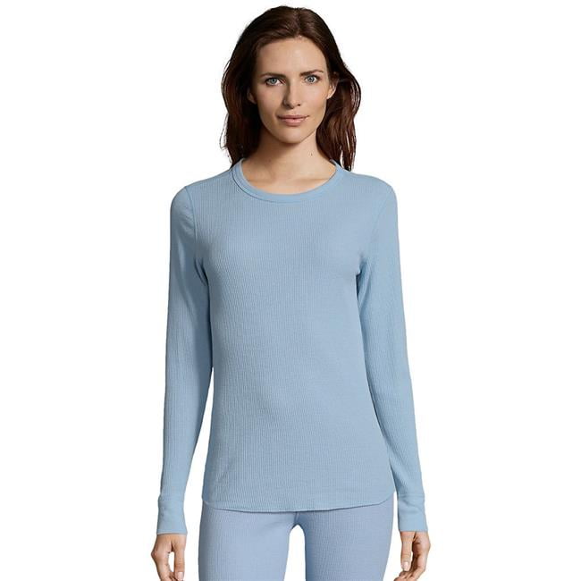Hanes Womens Waffle Knit Thermal Crewneck