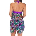 thumbnail image 2 of Tankini Swimsuits for Women Plus Size Floral Print Breast Pad Swimwear Split Bikini Bathing Swimsuit 2PC, 2 of 9