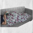 thumbnail image 6 of Chevron Soft Flannel Fleece Throw Blanket, Symmetric Stripes in Gradient Tone Arrows Classic Vintage Graphic, Cozy Plush for Indoor and Outdoor Use, 60" x 80", Turquoise Pale Grey, by Ambesonne, 6 of 6